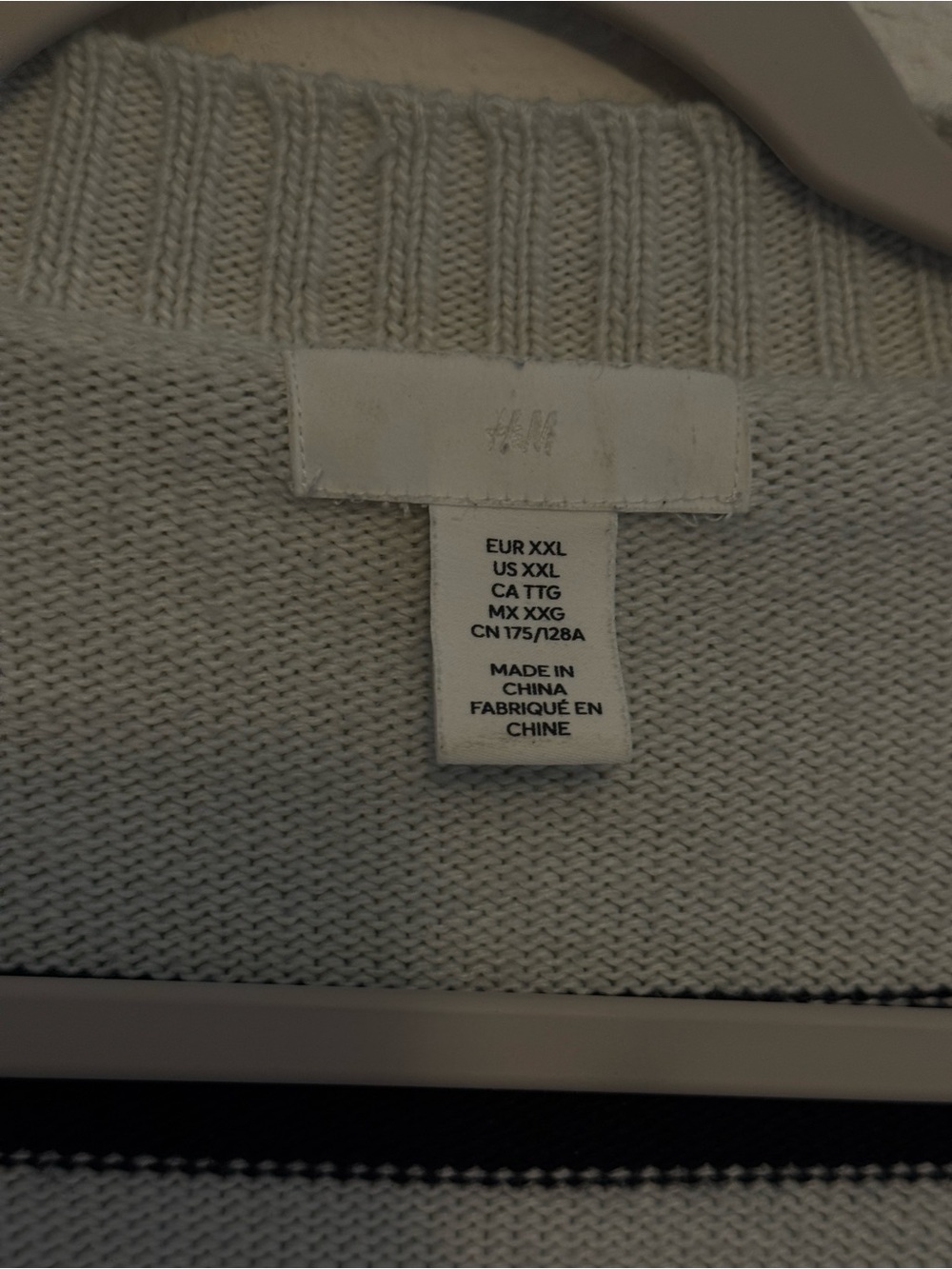 H&M Cream and Black Striped Button-Front Cardigan - Picture 3 of 3